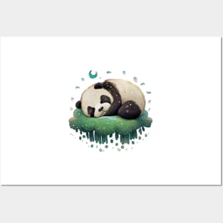 Sleeping panda amognst the mildew Posters and Art